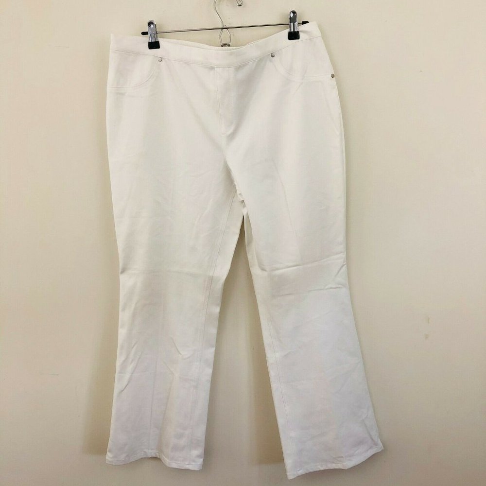 H by Halston White Pull On Pants